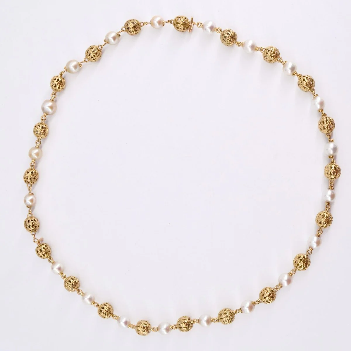 Necklace Beads in yellow gold - Image 3