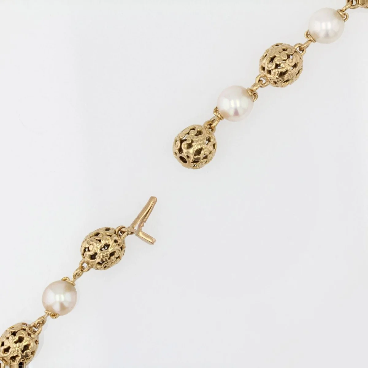 Necklace Beads in yellow gold - Image 6