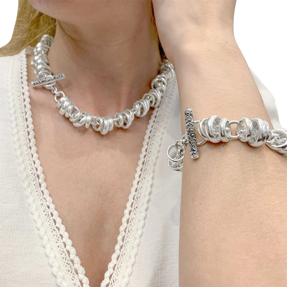 Pomellato 67 necklace, “Rondelles”, in silver. - Image 4