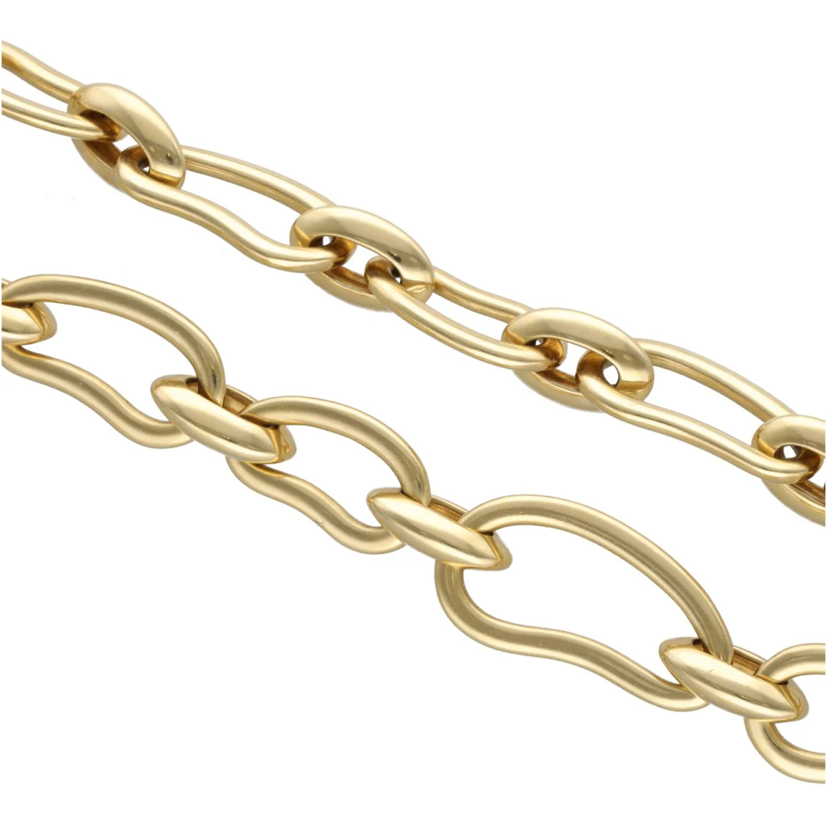 Necklace POMELLATO "Pailsey" mesh in white gold, yellow gold and diamonds - Image 3
