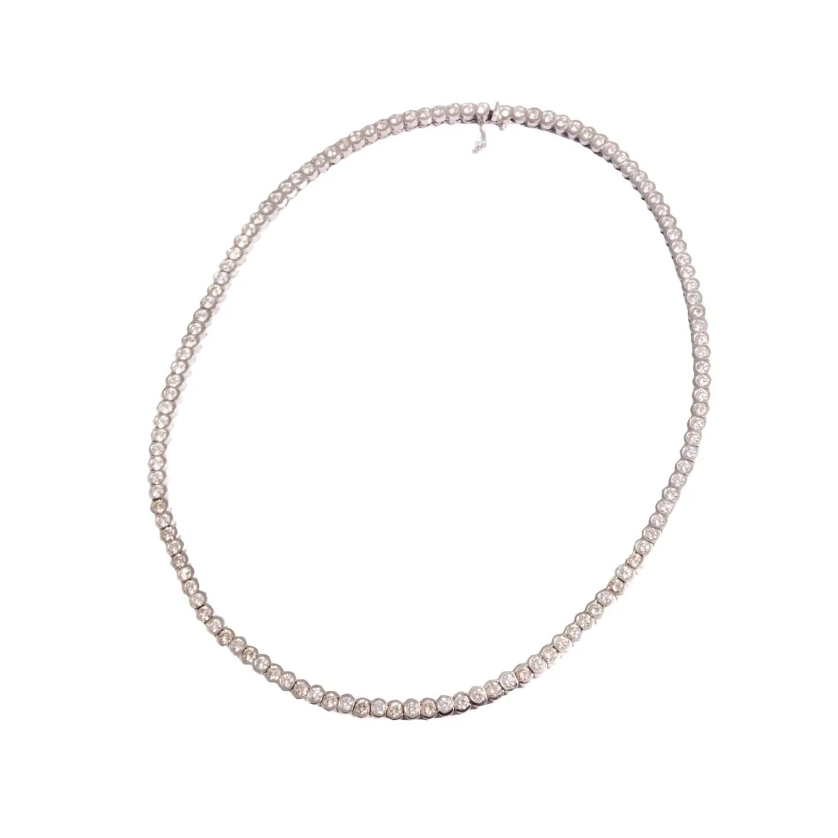 Choker necklace in white gold and diamonds - Image 2