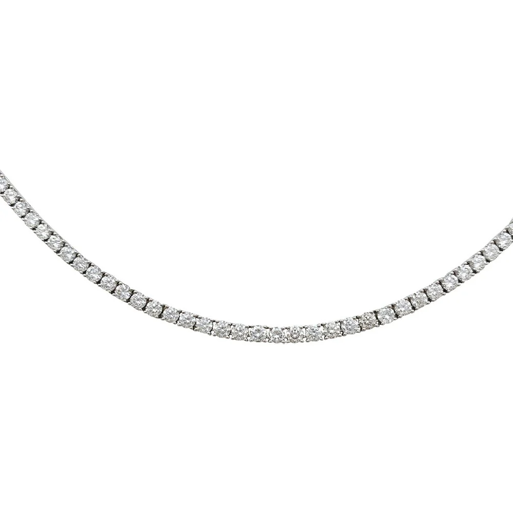 Diamond river necklace in white gold - Image 2