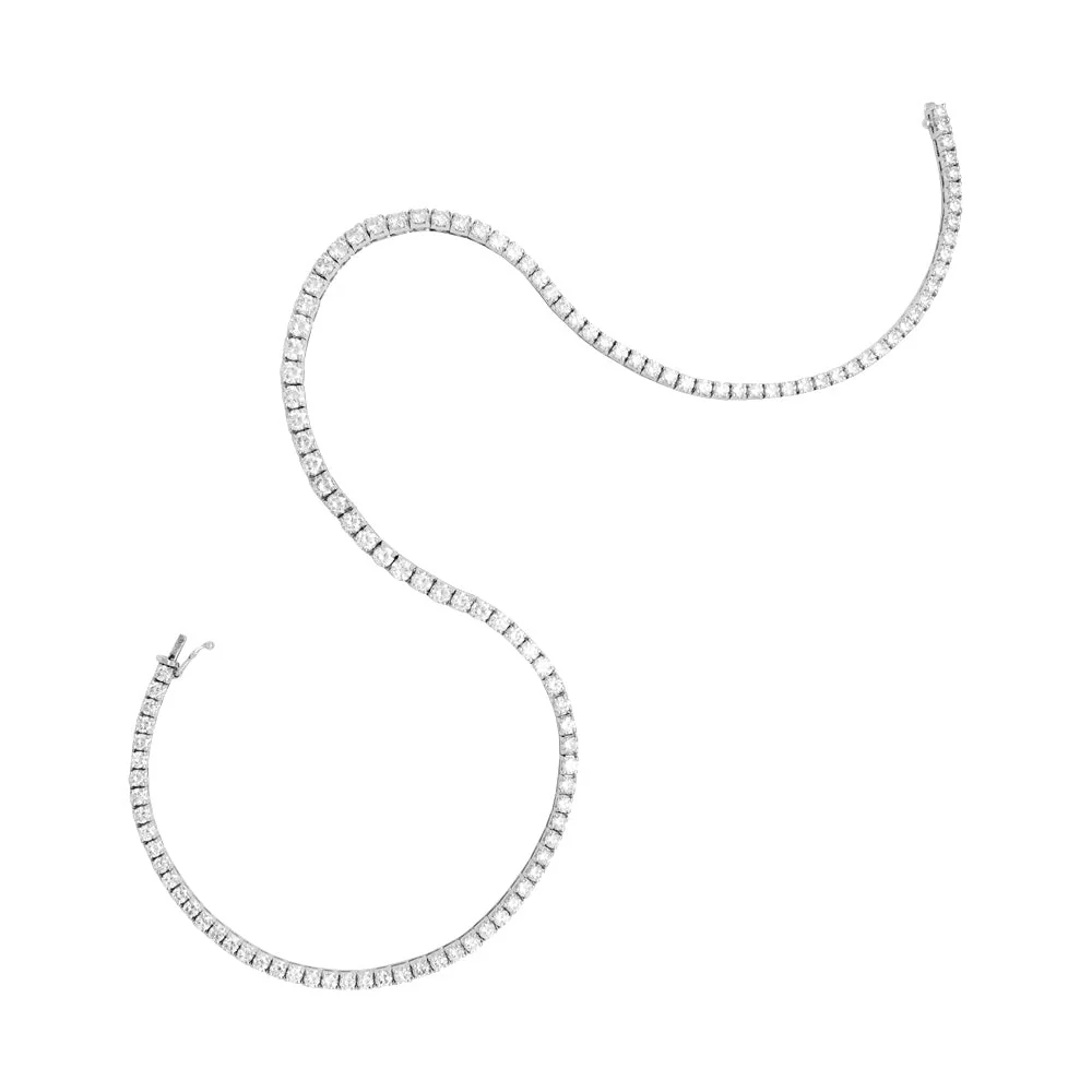 Diamond river necklace in white gold - Image 5