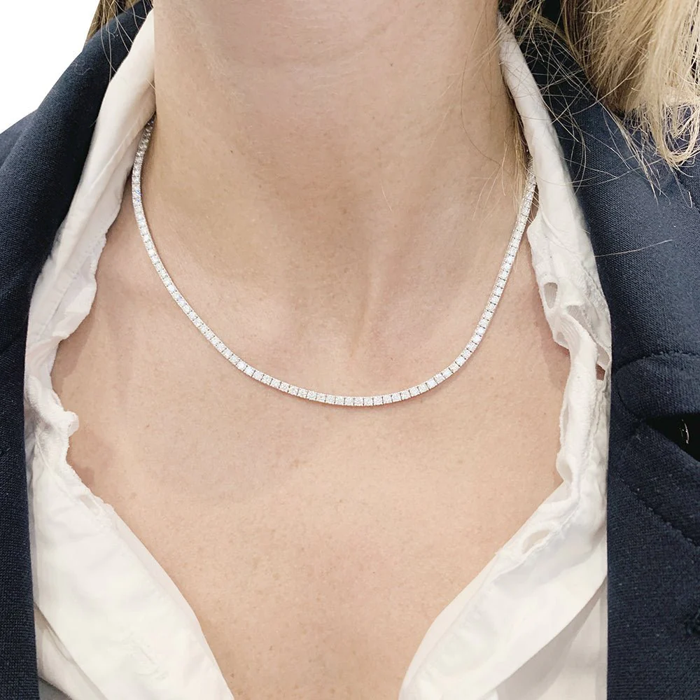River necklace in white gold and diamonds  - Image 2