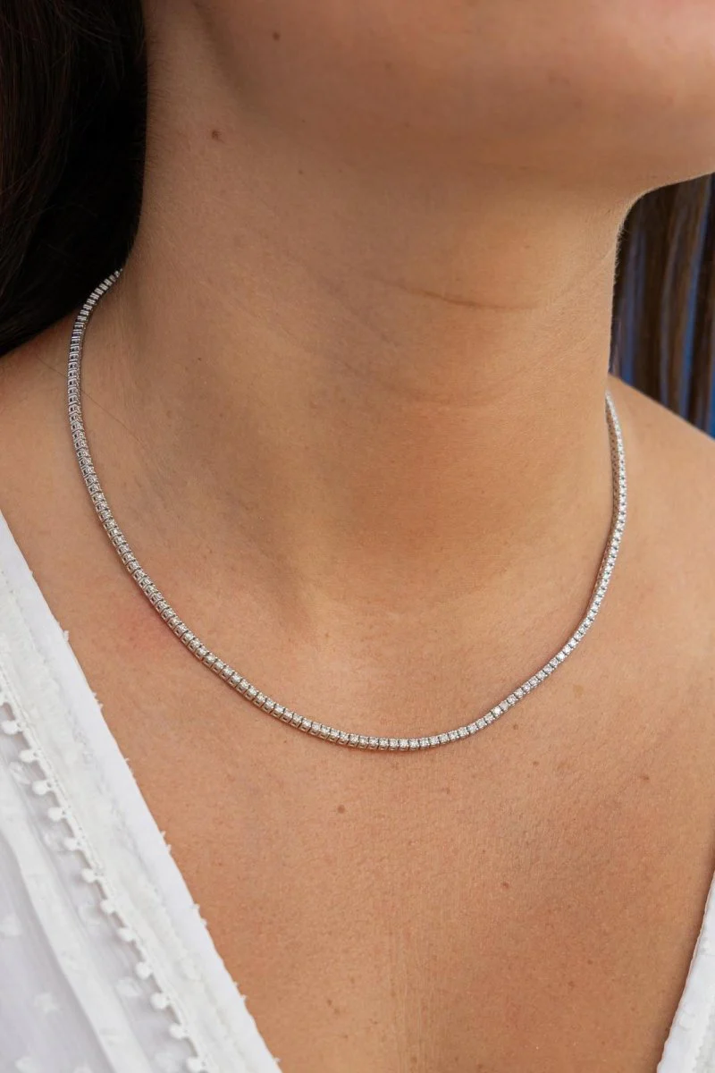 River Necklace White Gold Diamond - Image 2