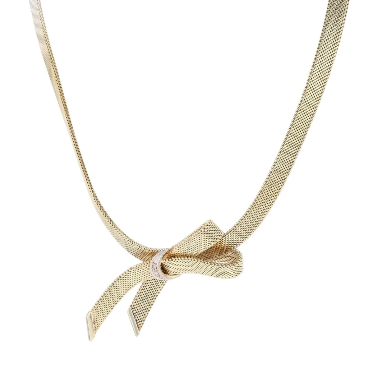 Necklace Maille in yellow gold and diamonds - Image 3