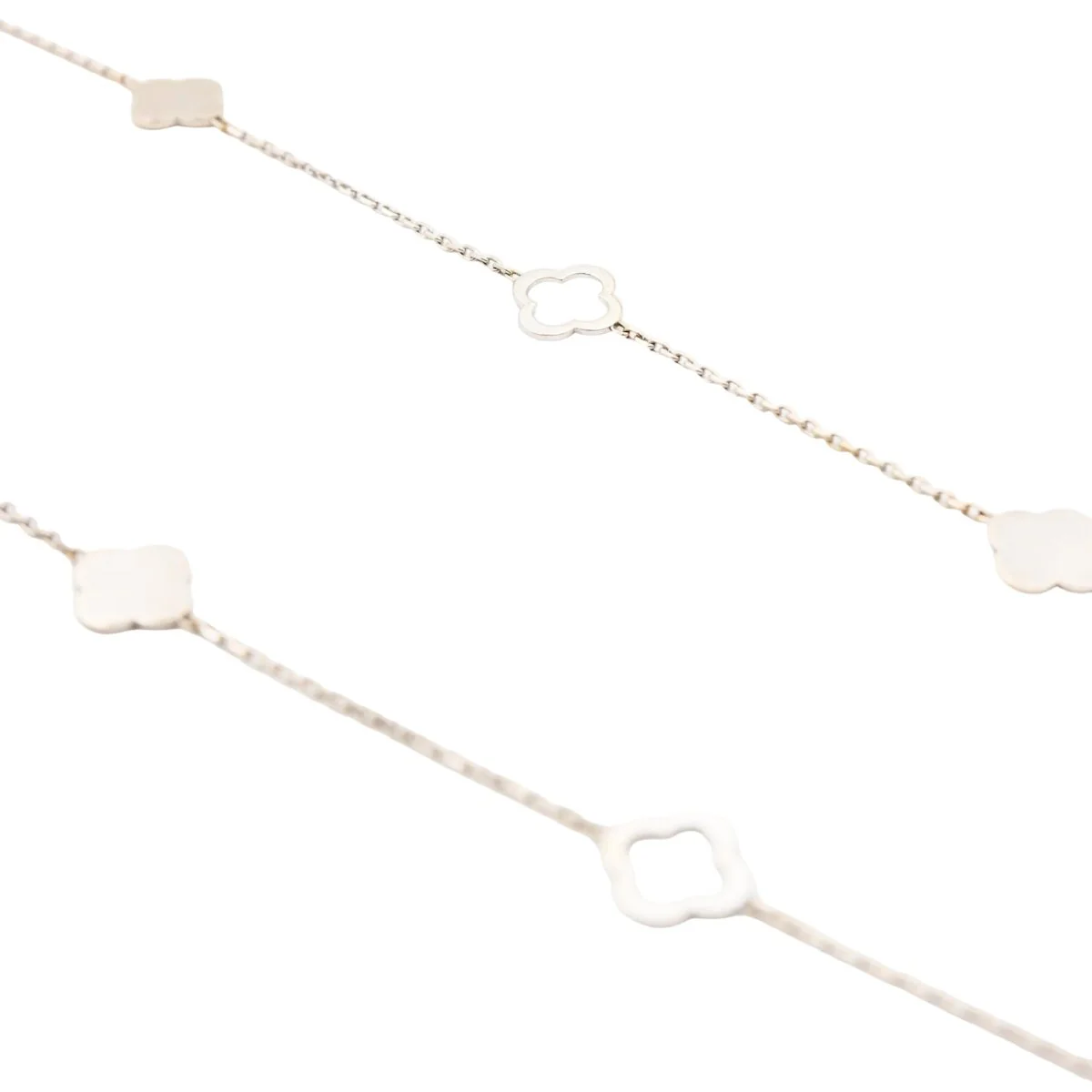 White Gold Long Necklace - Image 5