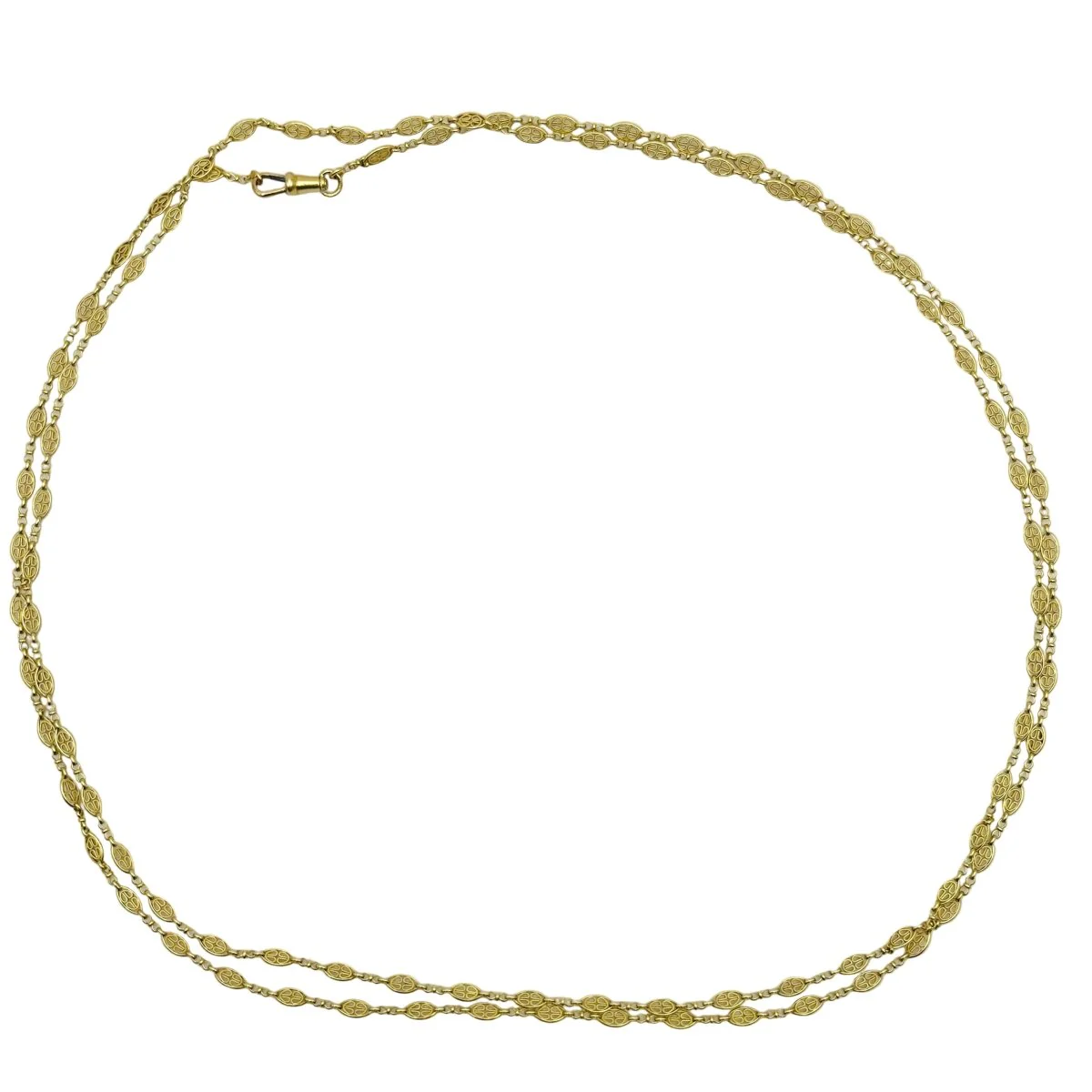 Yellow gold long necklace
