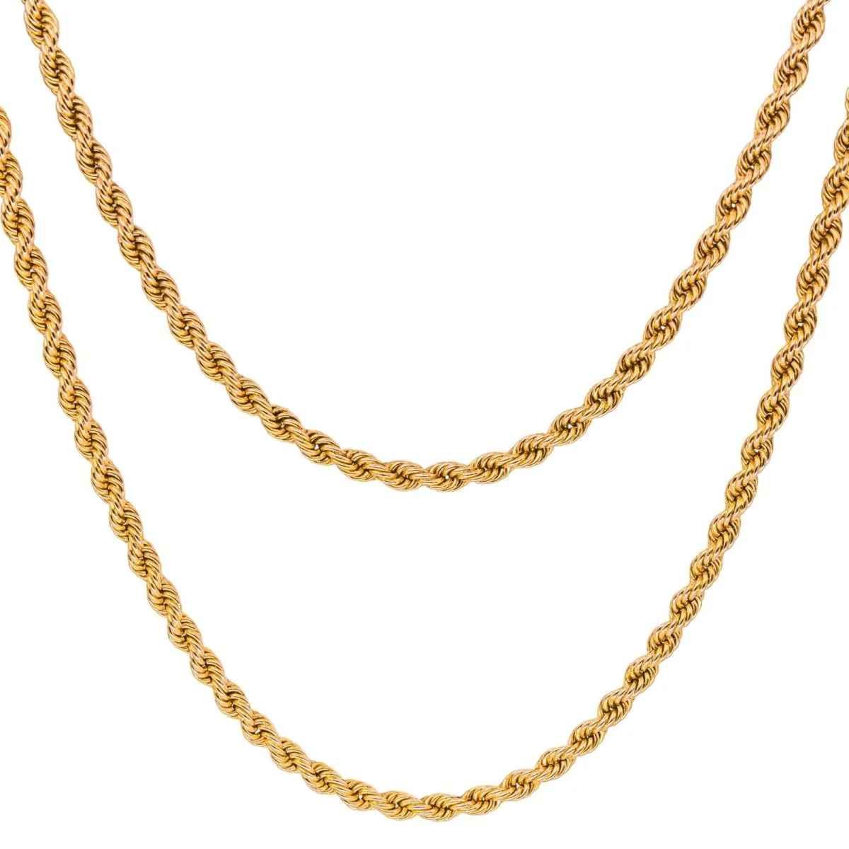 Twisted chain necklace in rose gold