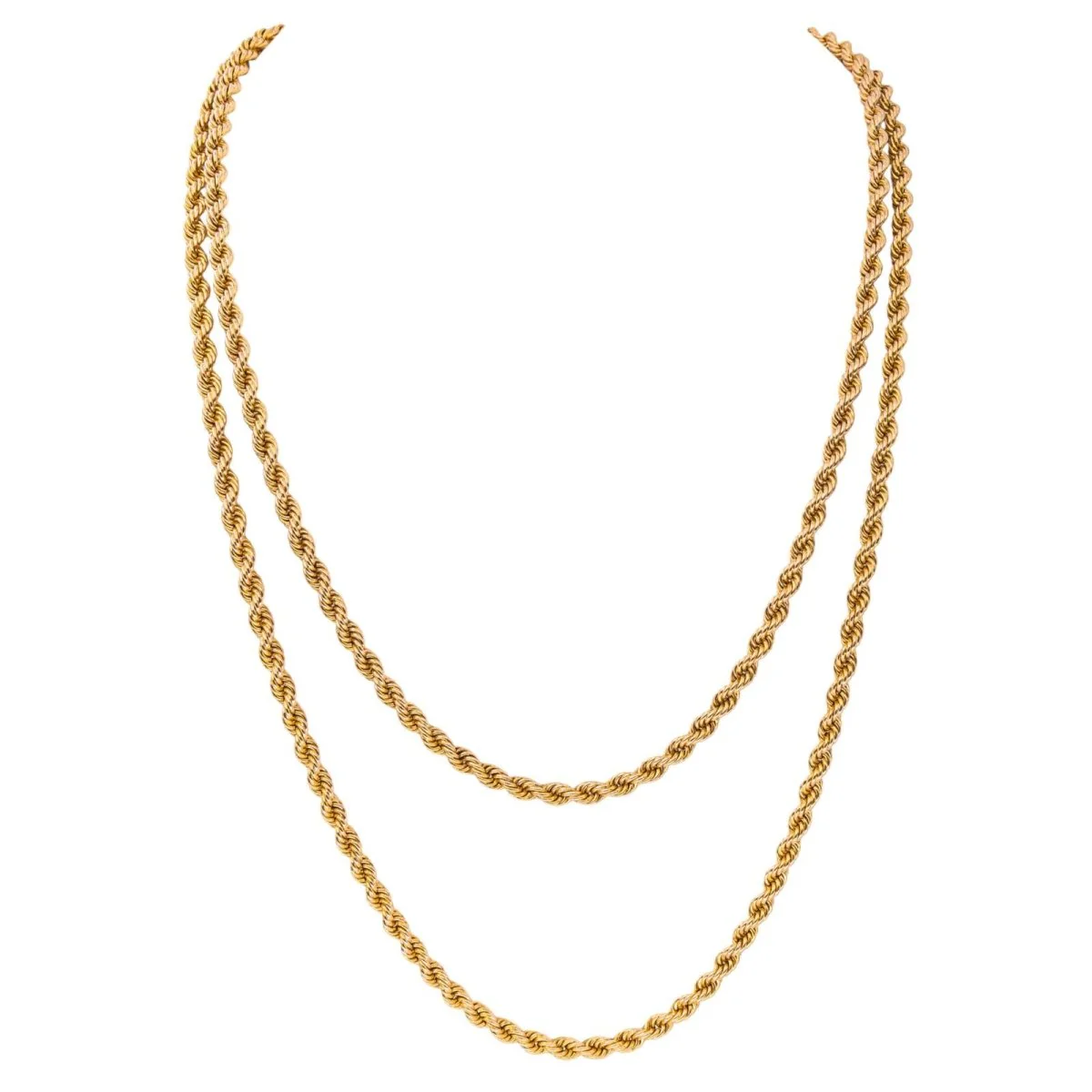 Twisted chain necklace in rose gold - Image 3