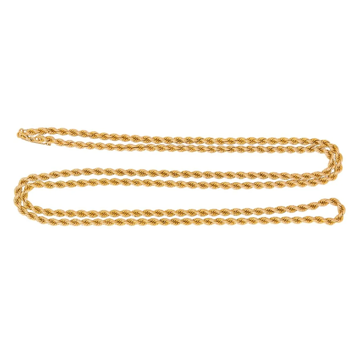 Twisted chain necklace in rose gold - Image 4