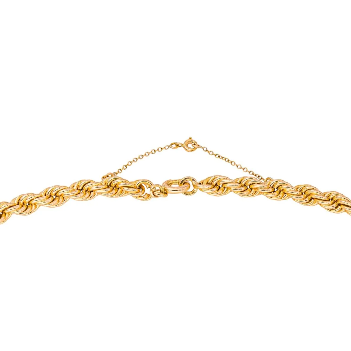 Twisted chain necklace in rose gold - Image 6