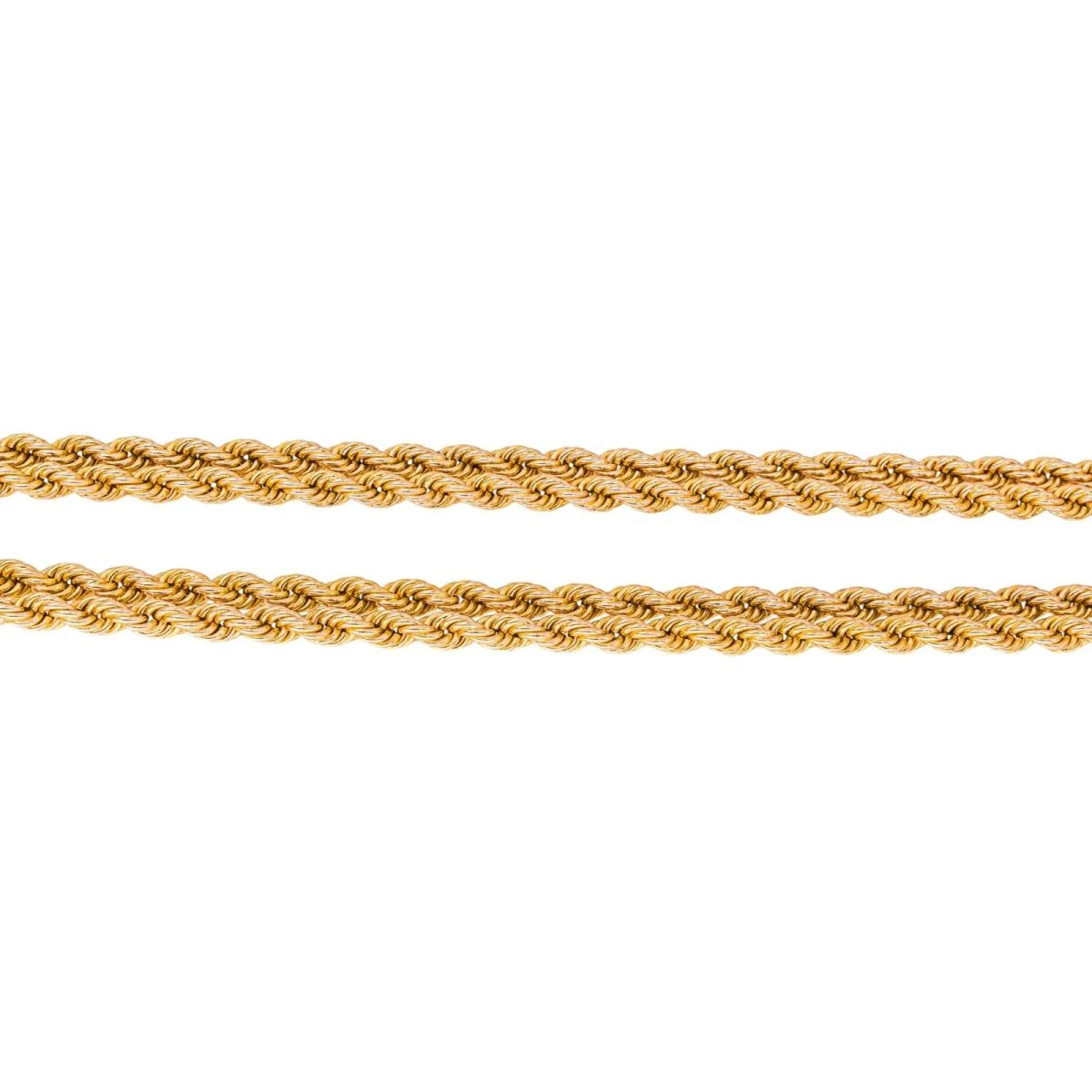 Twisted chain necklace in rose gold - Image 7