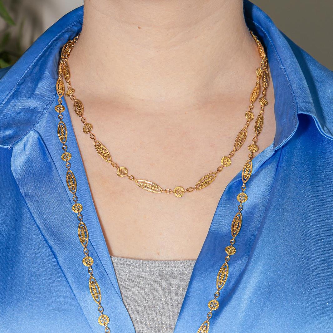 Necklace Long necklace in yellow gold - Image 2