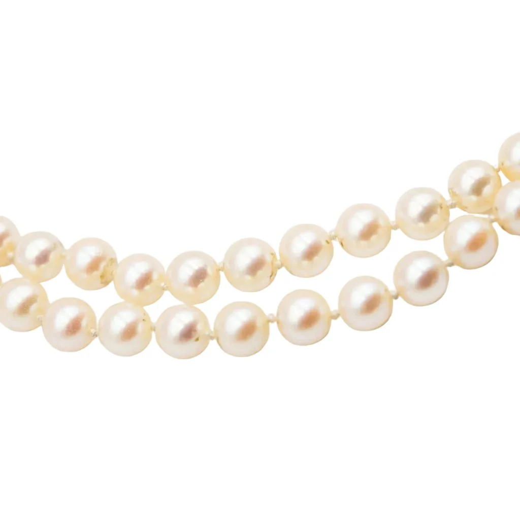 Necklace Pearls and yellow gold necklace - Image 3