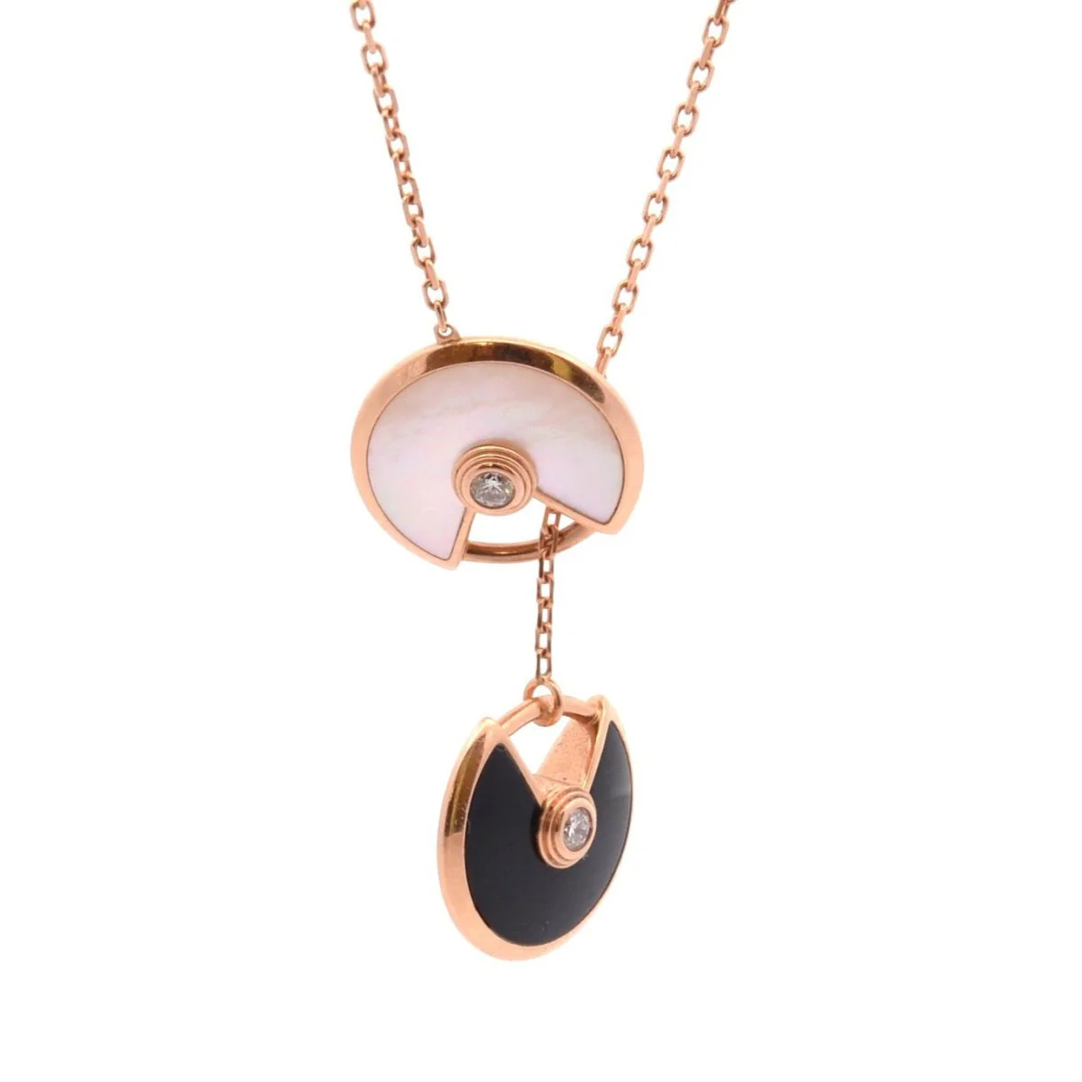 CARTIER necklace in yellow gold, onyx and diamonds