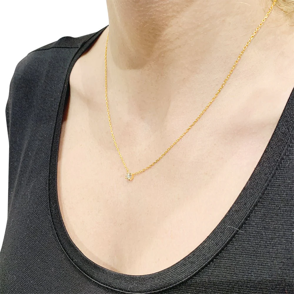 Cartier solitaire necklace, "1895", yellow gold - Image 6