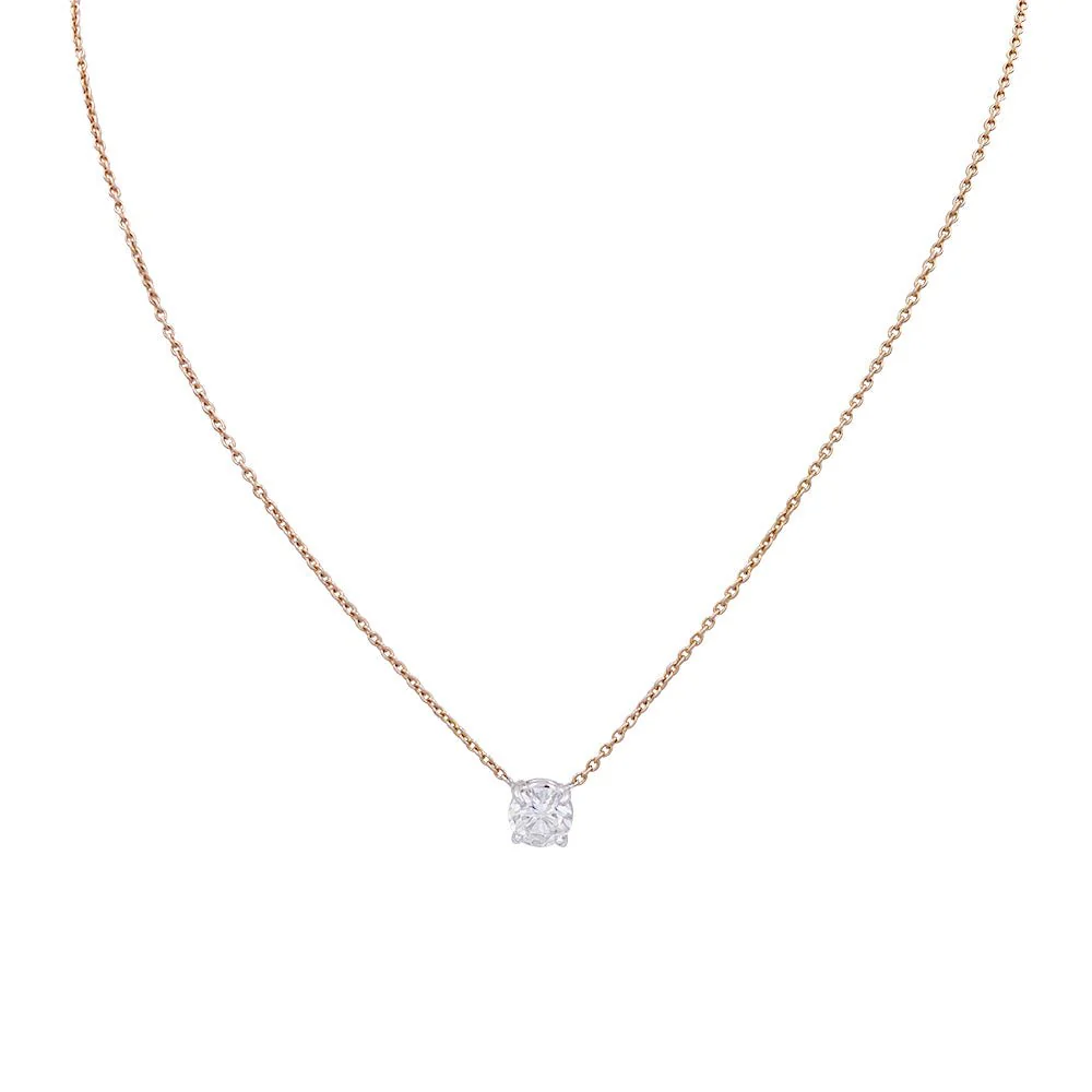 Diamond solitaire necklace