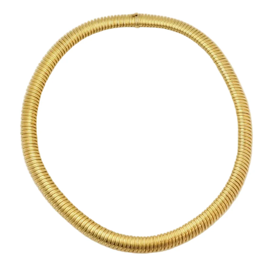 Tubogas necklace in yellow gold - Image 3