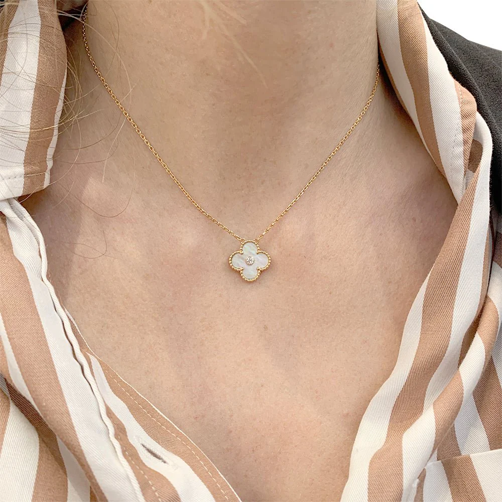 Van Cleef &amp; Arpels necklace, "Alhambra", pink gold, mother-of-pearl - Image 5