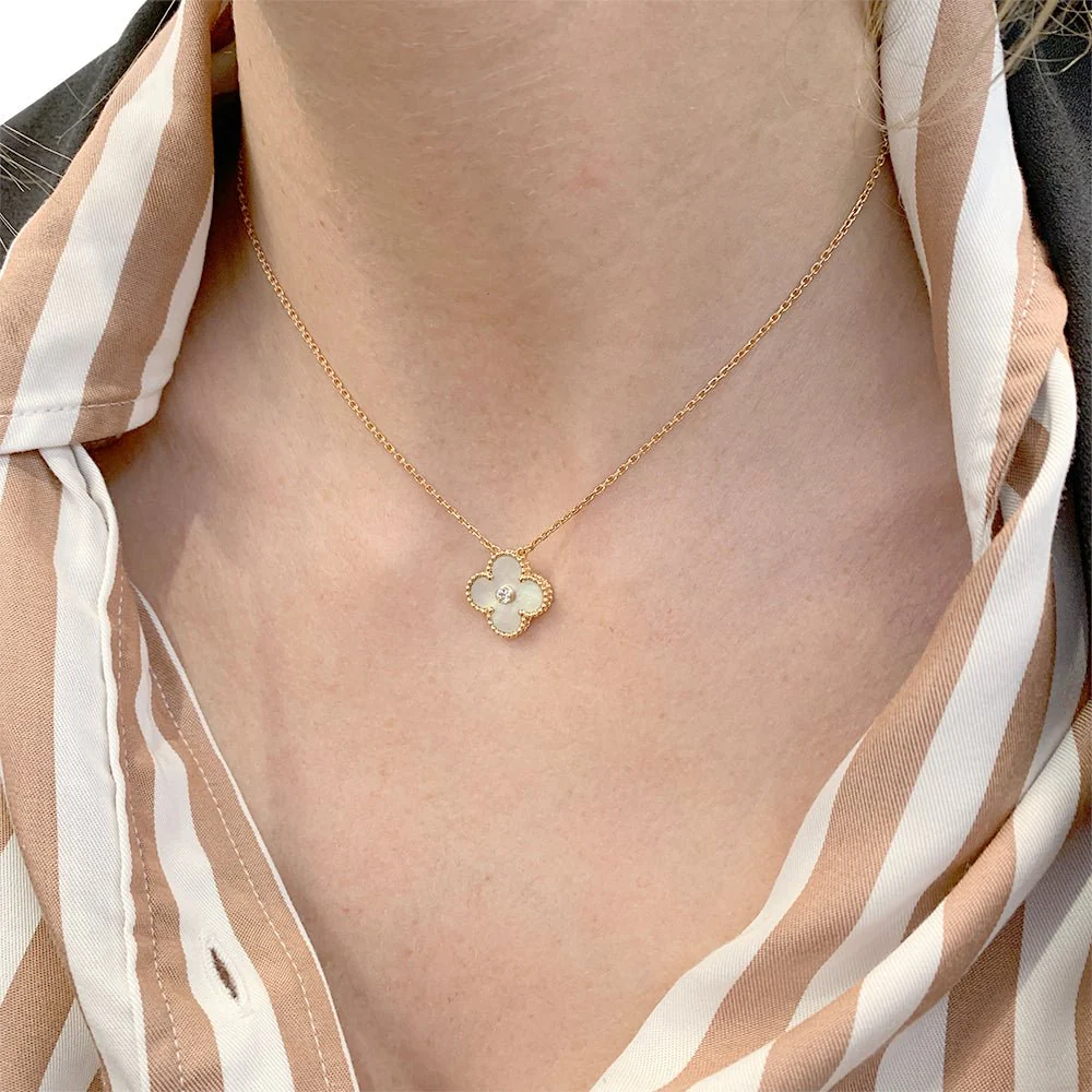 Van Cleef &amp; Arpels necklace, "Alhambra", pink gold, mother-of-pearl - Image 6