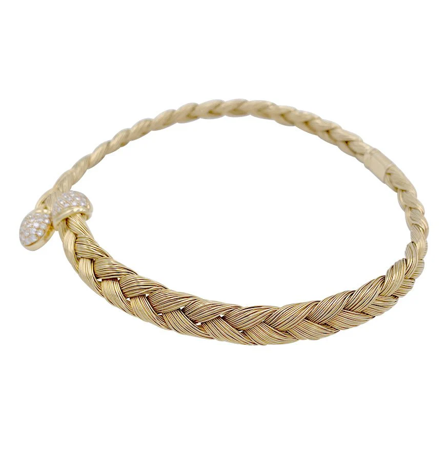 Vintage yellow gold and diamond necklace - Image 7