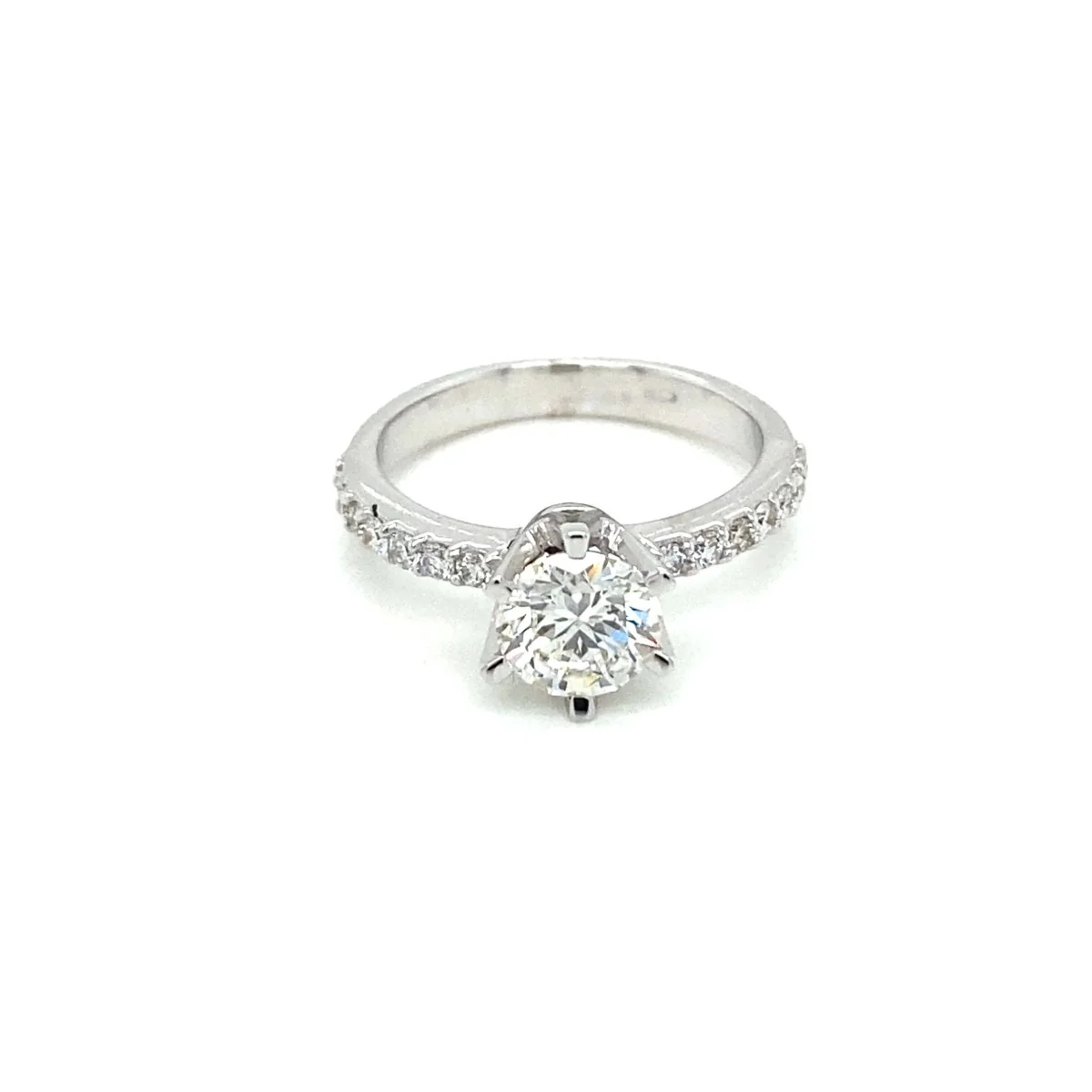 HRD Antwerp Certified 1 Carat Diamond Gold Engagement Ring - Image 10