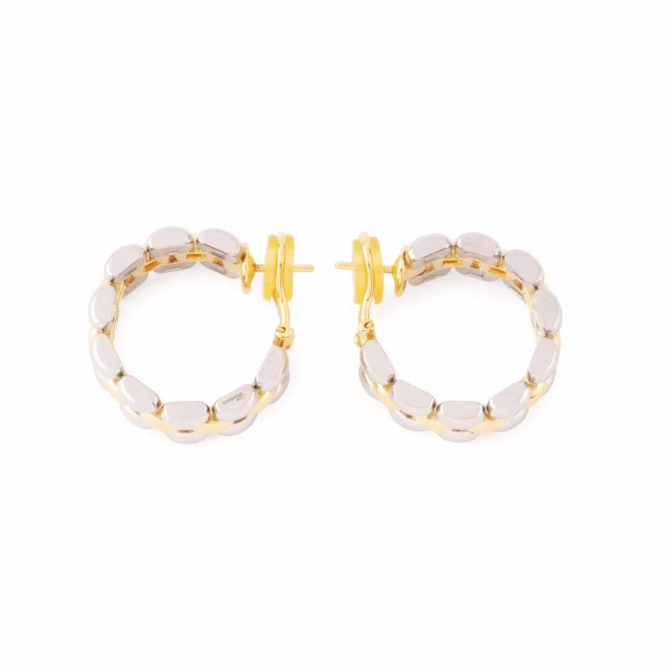 CHOPARD Creole earrings in yellow gold and steel - Image 6