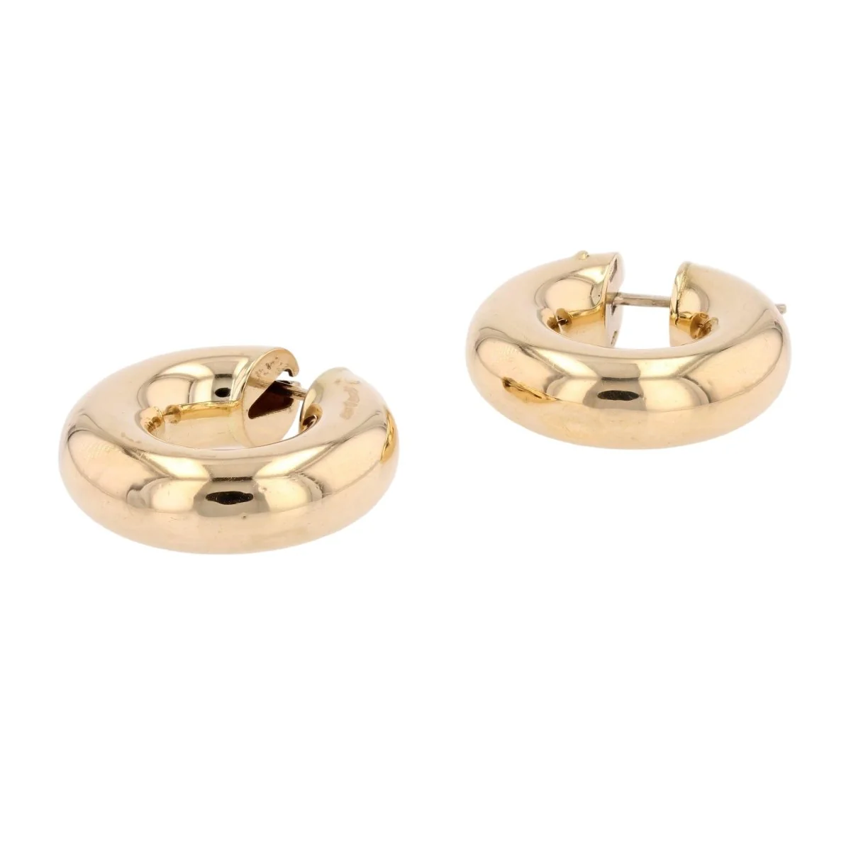 Hoop earrings in yellow gold - Image 4