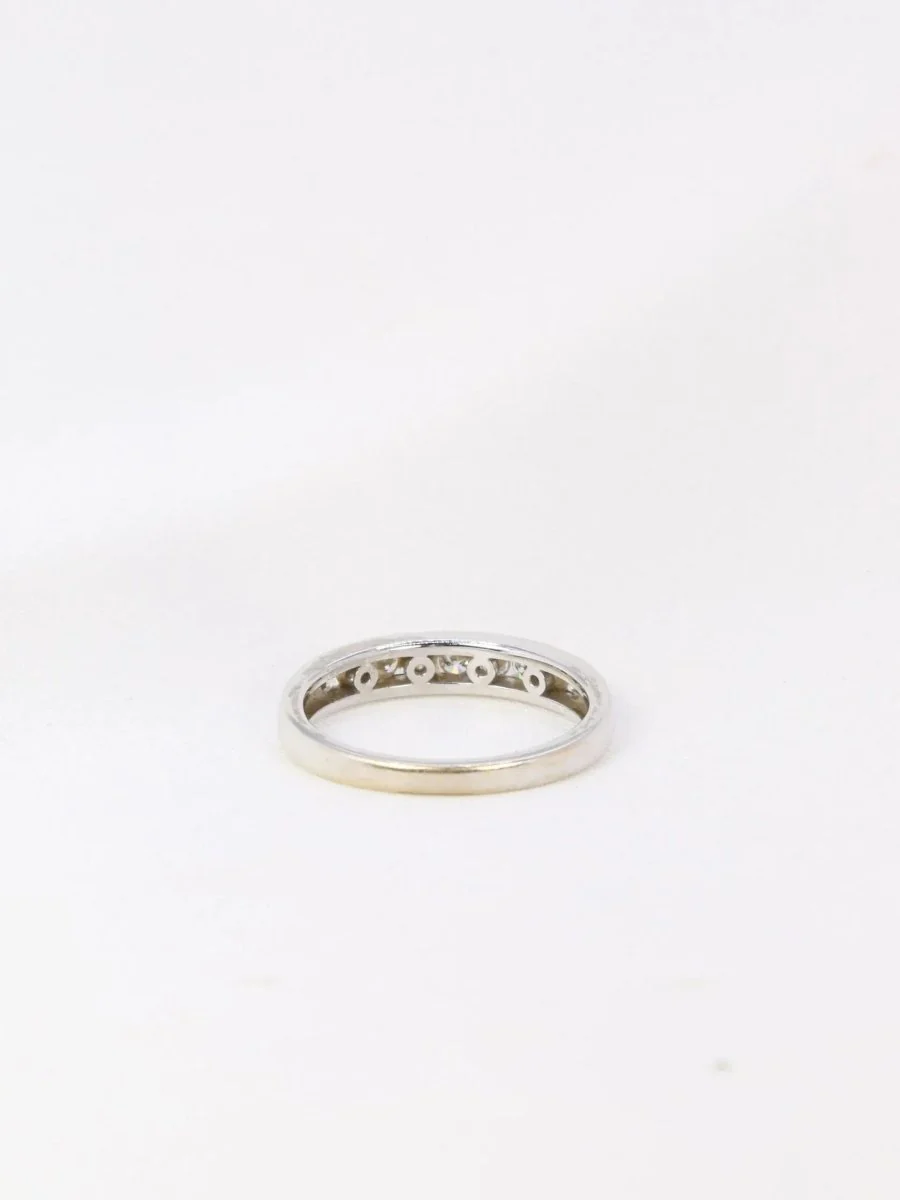 American half wedding ring in white gold and diamonds 0.18 ct - Image 5