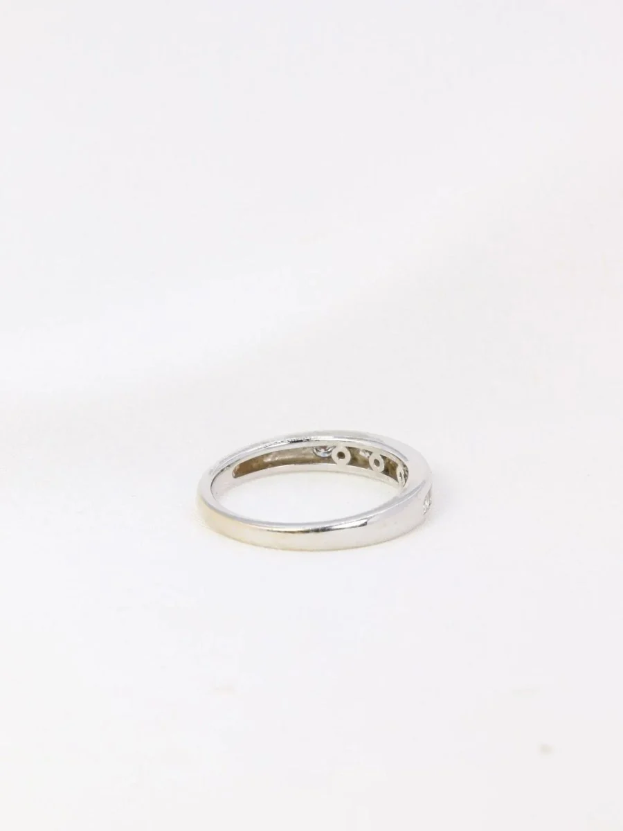American half wedding ring in white gold and diamonds 0.18 ct - Image 6