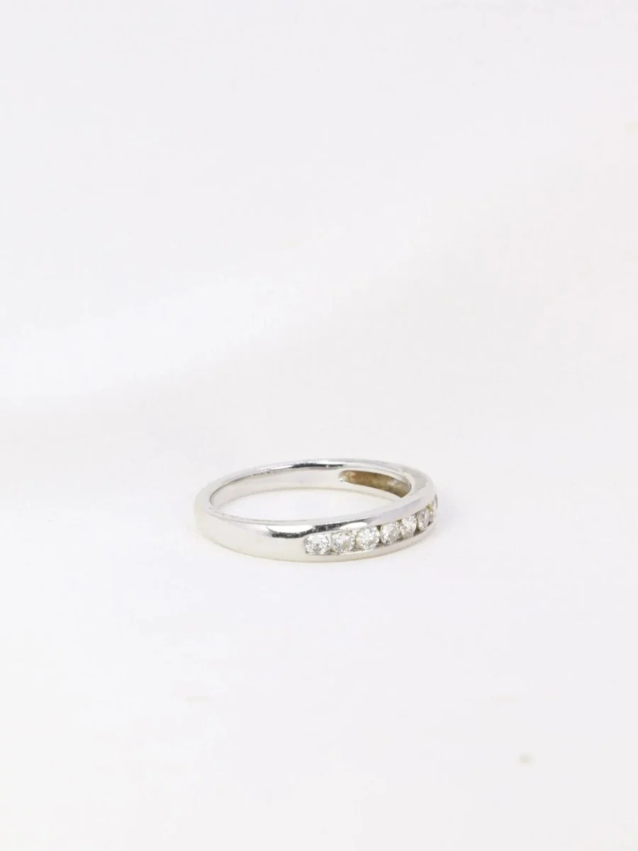 American half wedding ring in white gold and diamonds 0.18 ct - Image 7