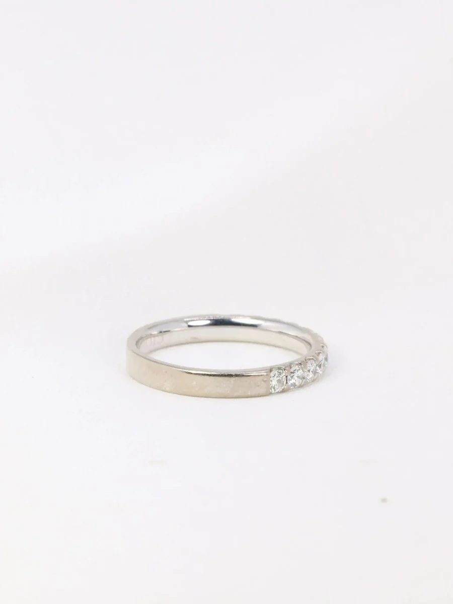 American half wedding ring in white gold and diamonds 0.72 ct - Image 6