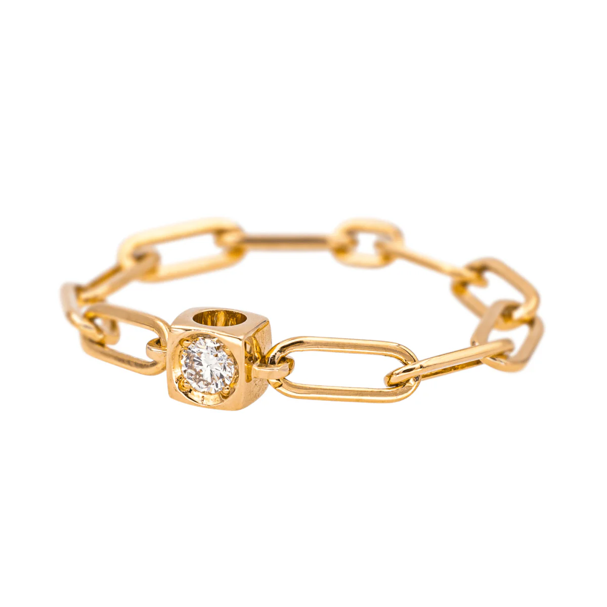 Ring DINH VAN "Le Cube" in rose gold and diamond - Image 4