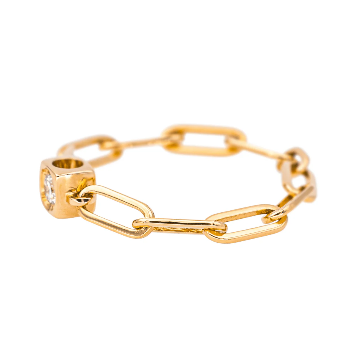 Ring DINH VAN "Le Cube" in rose gold and diamond - Image 5