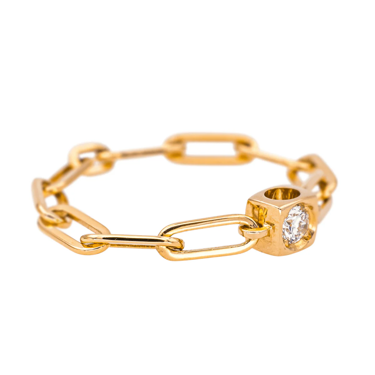 Ring DINH VAN "Le Cube" in rose gold and diamond - Image 8