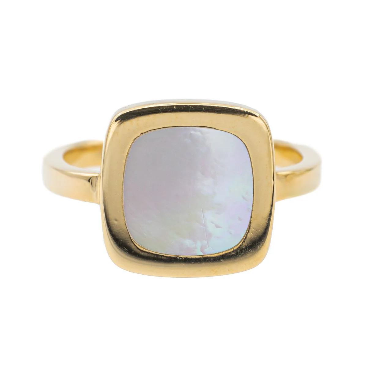 DINH VAN “Impression” ring in yellow gold and mother-of-pearl