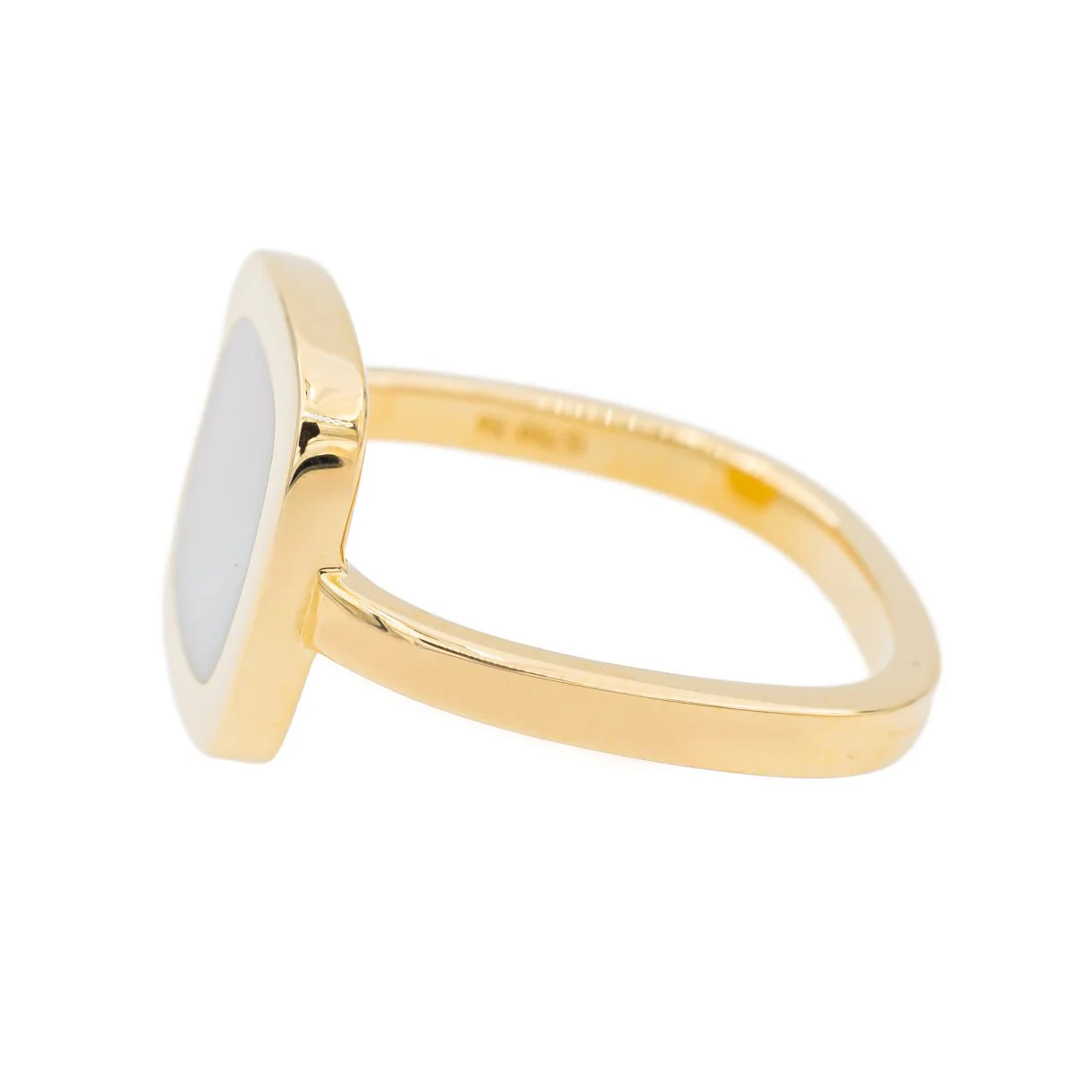 DINH VAN “Impression” ring in yellow gold and mother-of-pearl - Image 4