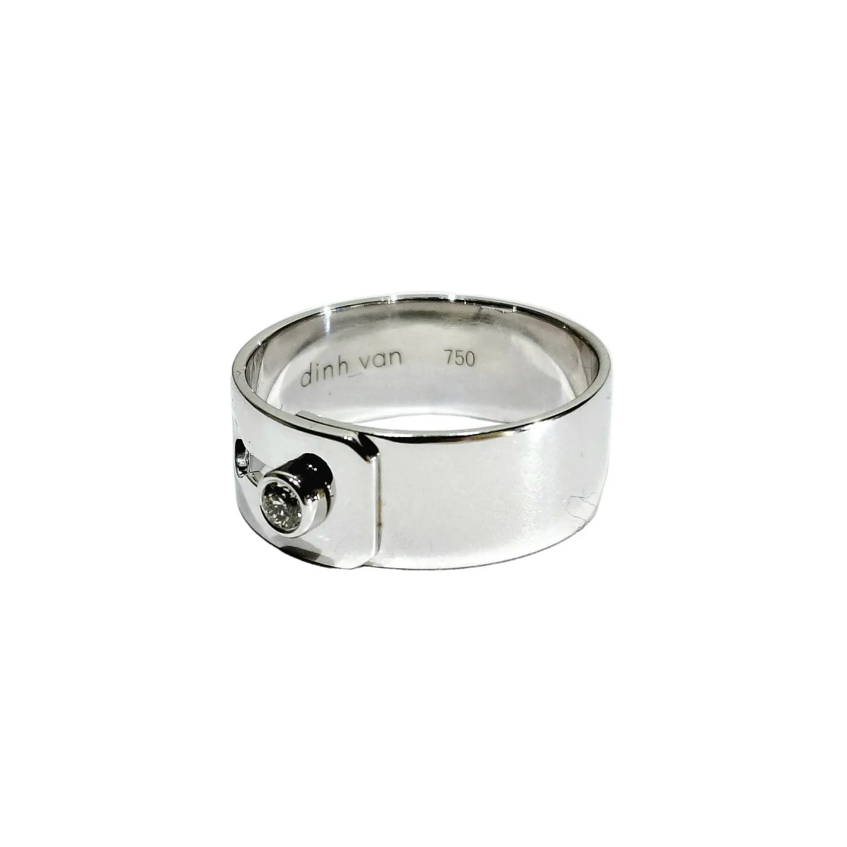 DINH VAN "Lock" Band Ring in white gold and diamond - Image 3
