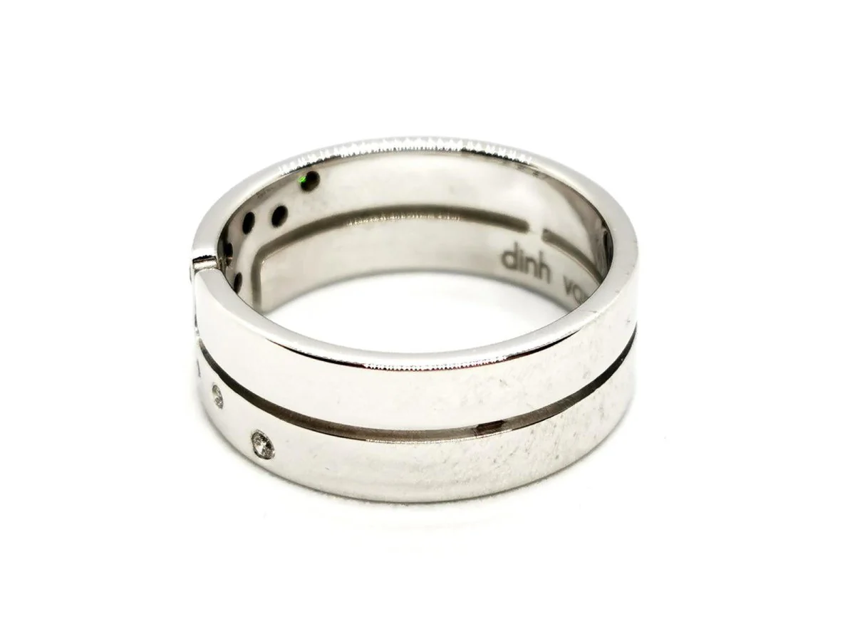 Dinh Van Ring Seventies White gold Diamond - Image 6