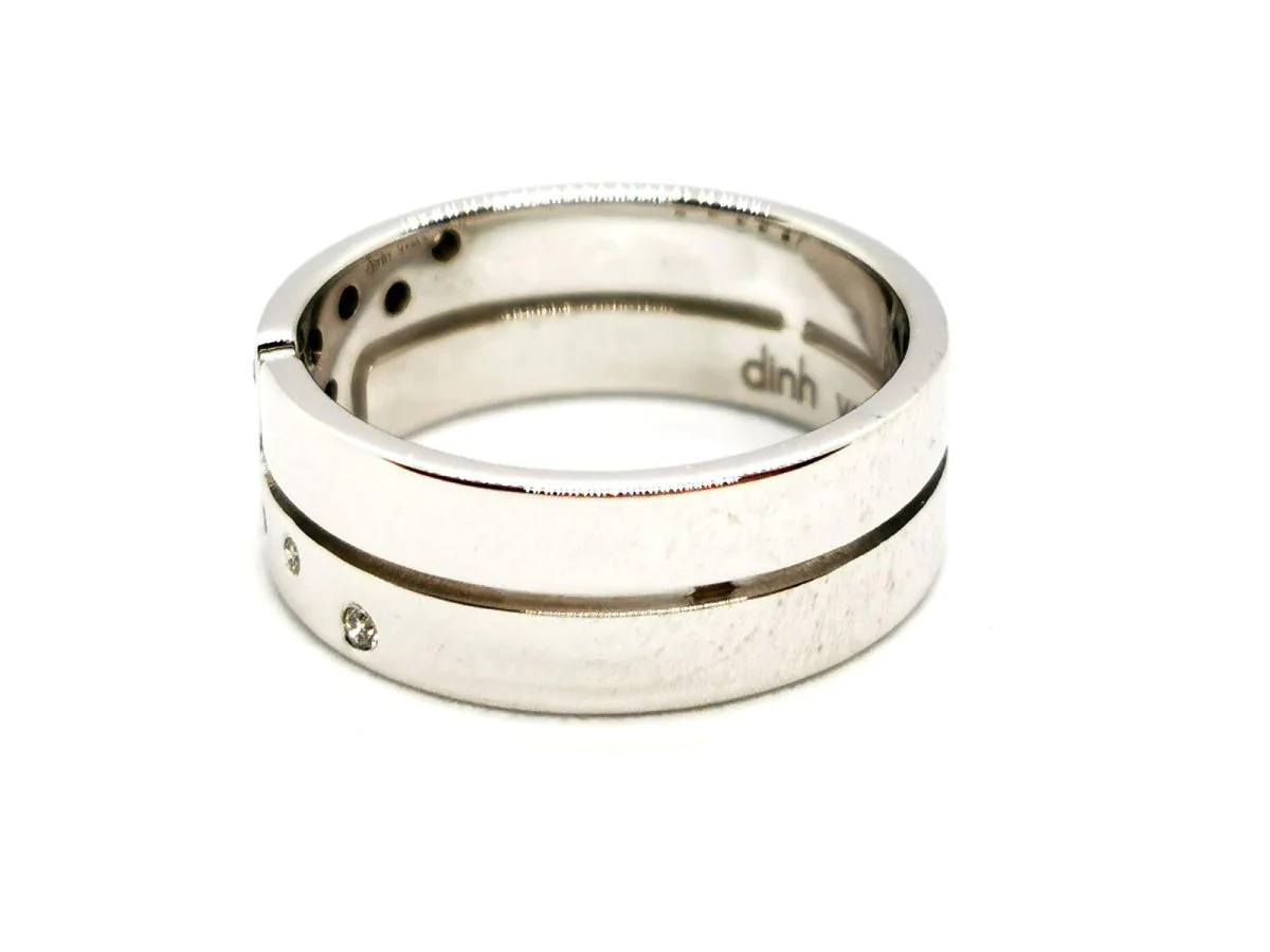 Dinh Van Ring Seventies White gold Diamond - Image 7