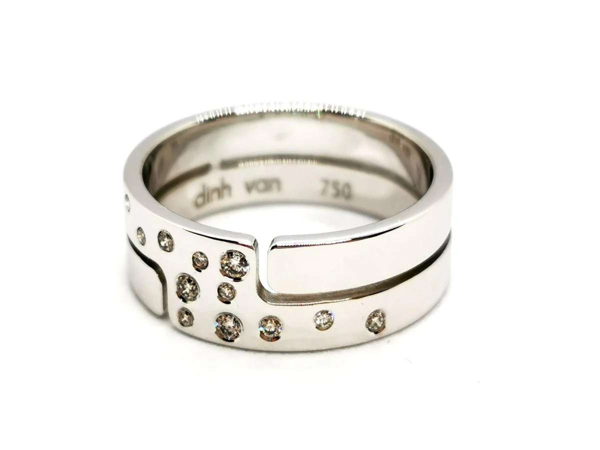 Dinh Van Ring Seventies White gold Diamond - Image 8
