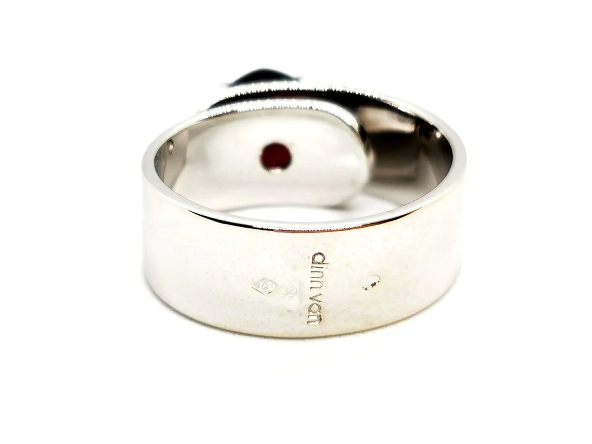 Dinh Van Sistine Ring White gold Garnet - Image 3