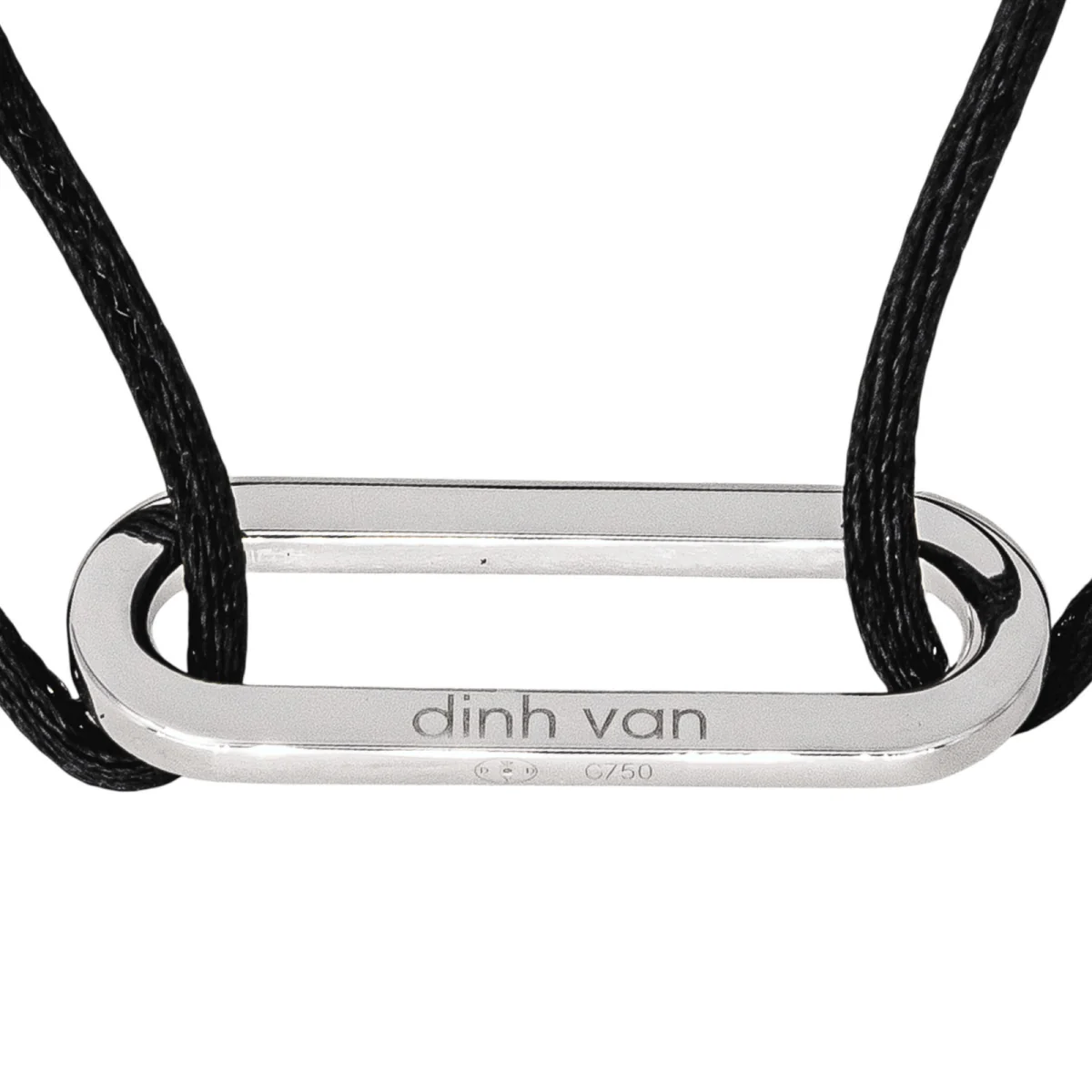 Bracelet DINH VAN "Maillon" in white gold - Image 4