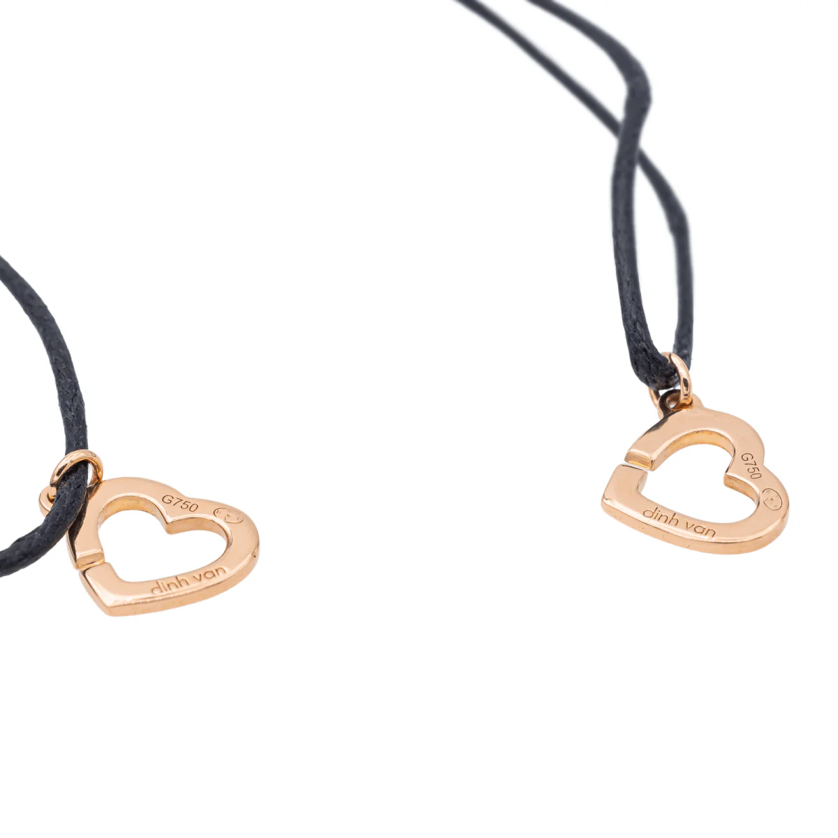 Dinh Van Double Heart Bracelet Rose Gold - Image 4