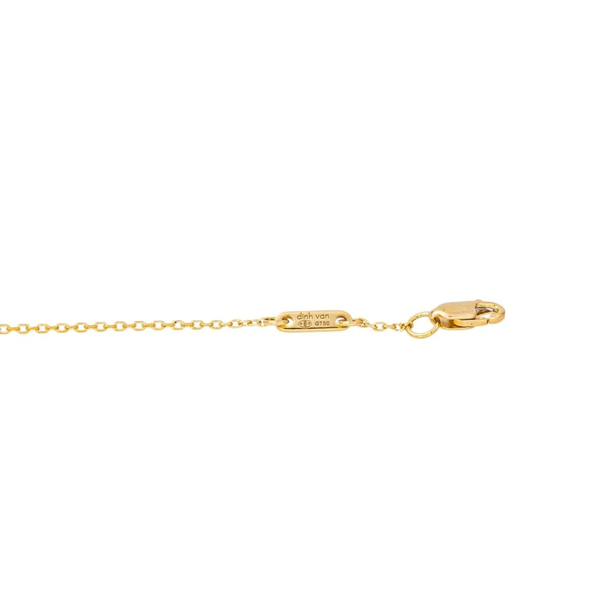 DINH VAN "R8 Handcuffs" Pendant Necklace in Yellow Gold and Diamond - Image 5