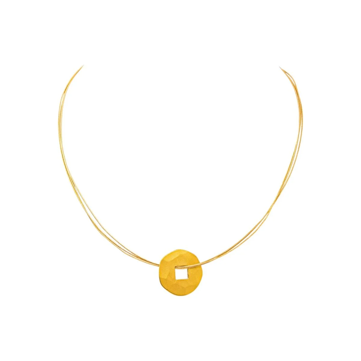 Dinh Van Necklace: Chinese-Style Yellow Gold Piece - Image 3