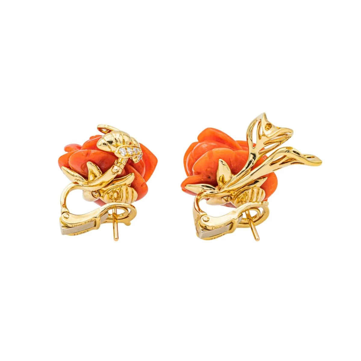 Dior Pré Catelan Lever-back earrings in yellow gold and diamonds - Image 4