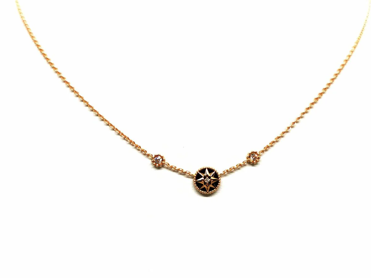 Dior Rose des vents Pendant Necklace Rose gold Diamond - Image 4