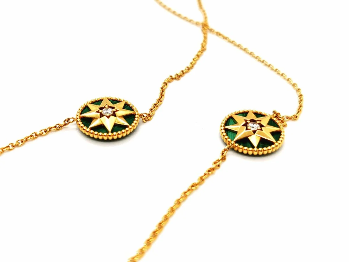 DIOR “Rose des vents” long necklace in yellow gold and diamonds - Image 4